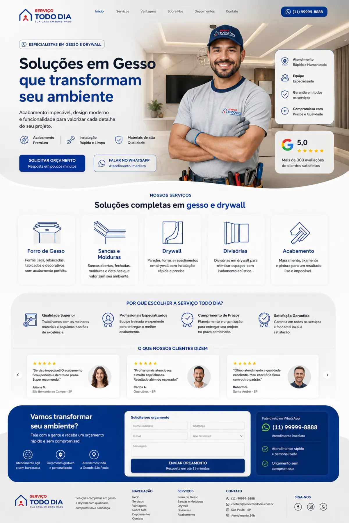Projeto profissional apresentado pela Serviço Todo Dia